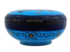 Antique Meiji Japanese Cloisonne Enamel Butterfly Design Kogo Box