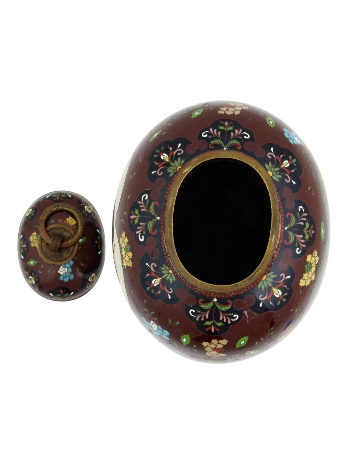 Antike Meiji japanische Cloisonne-Emaille Drachen Krug Goldstein Namikawa School (19. Jahrhundert) im Angebot