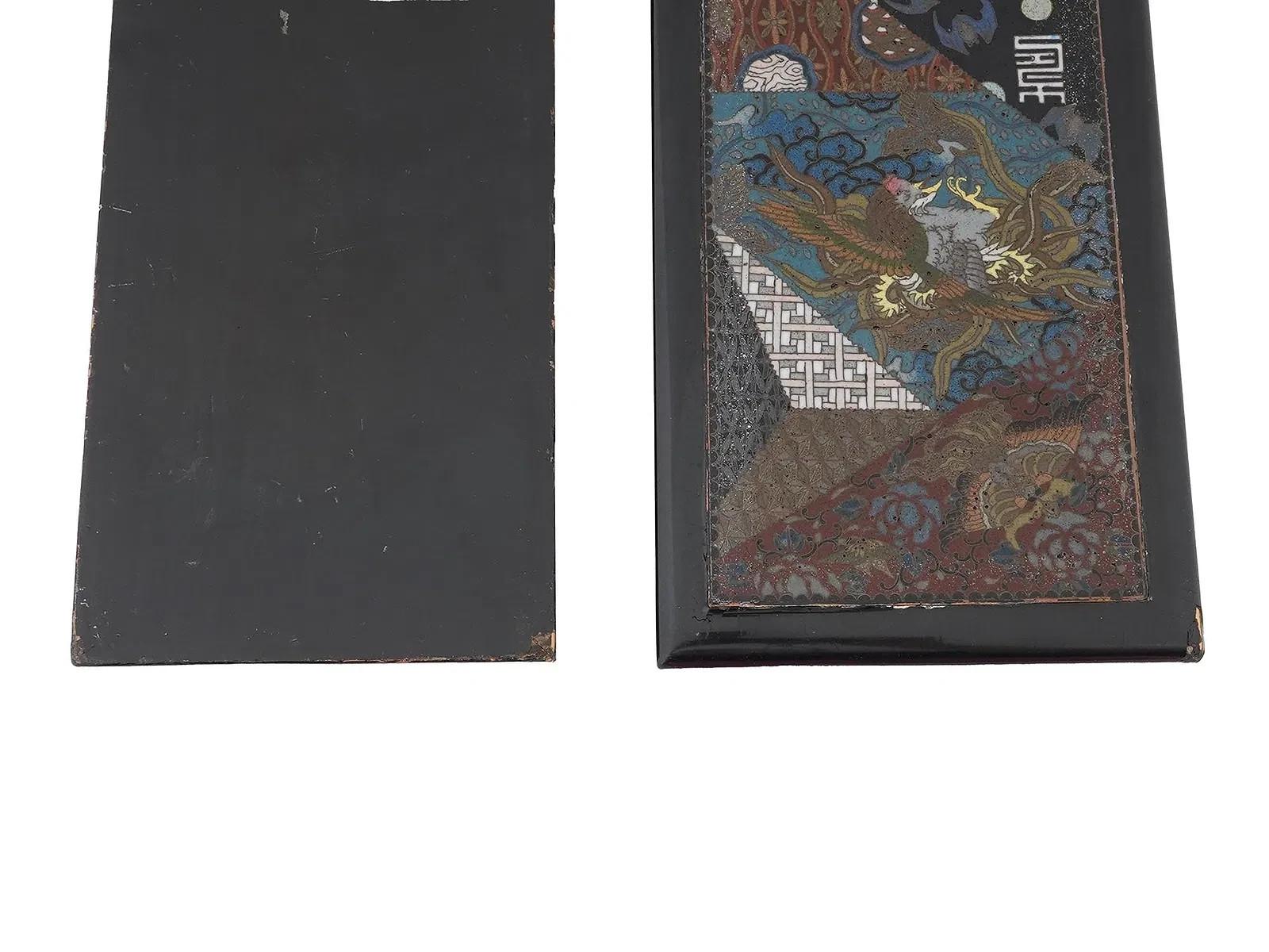 Antique Meiji Japanese Cloisonne Enamel Dragon Unusual Box For Sale 1