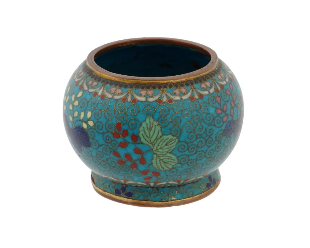 Antique Meiji Japanese Cloisonne Enamel Vase with Paulownia In Good Condition In New York, NY