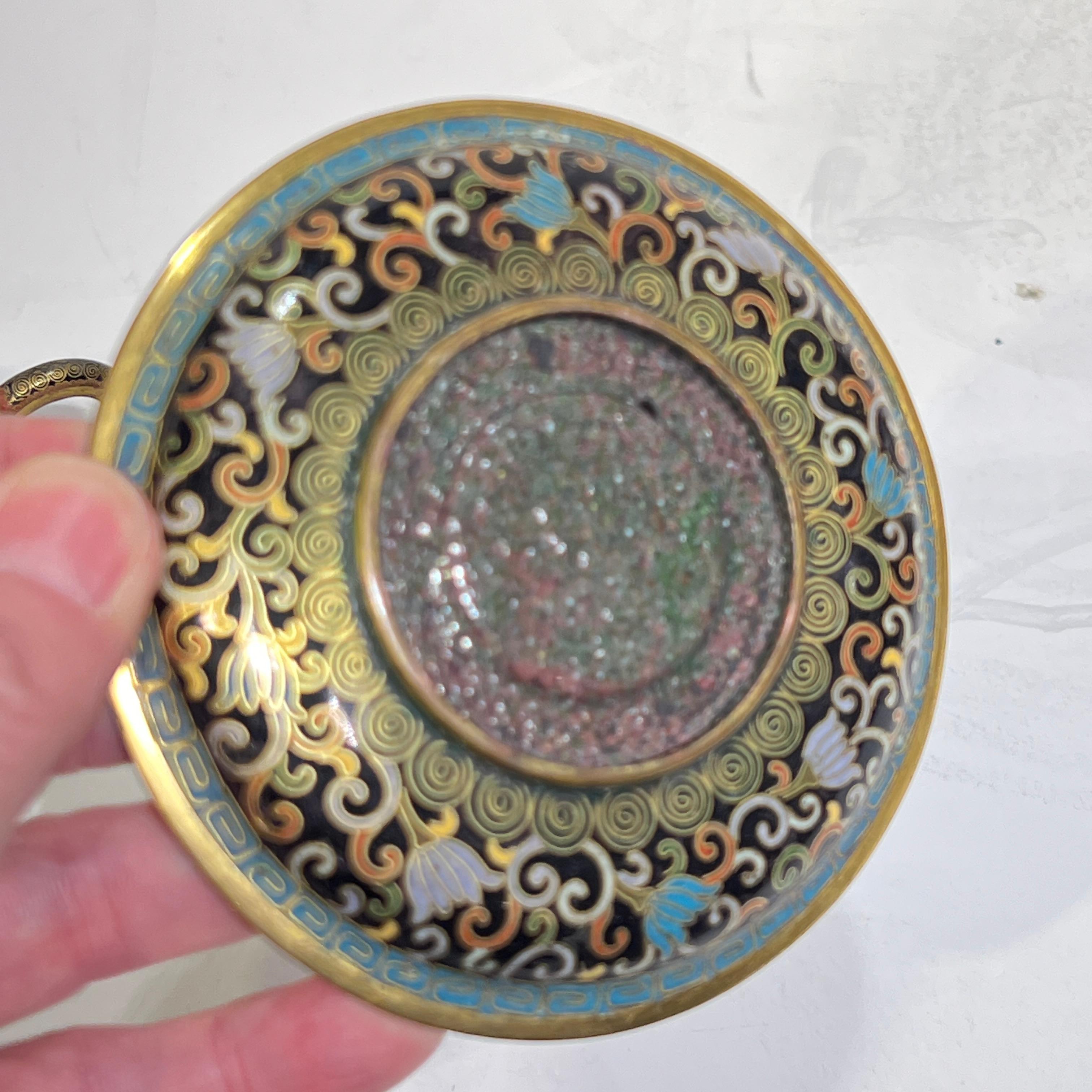 Cloisonné Antique Meiji Japanese Cloisonne Tea Service in vendita