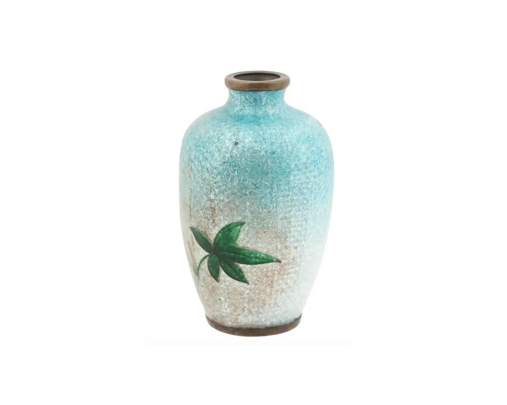 Antique Meiji Japanese Ginbari Cloisonne Vase In Good Condition In Long Island City, NY