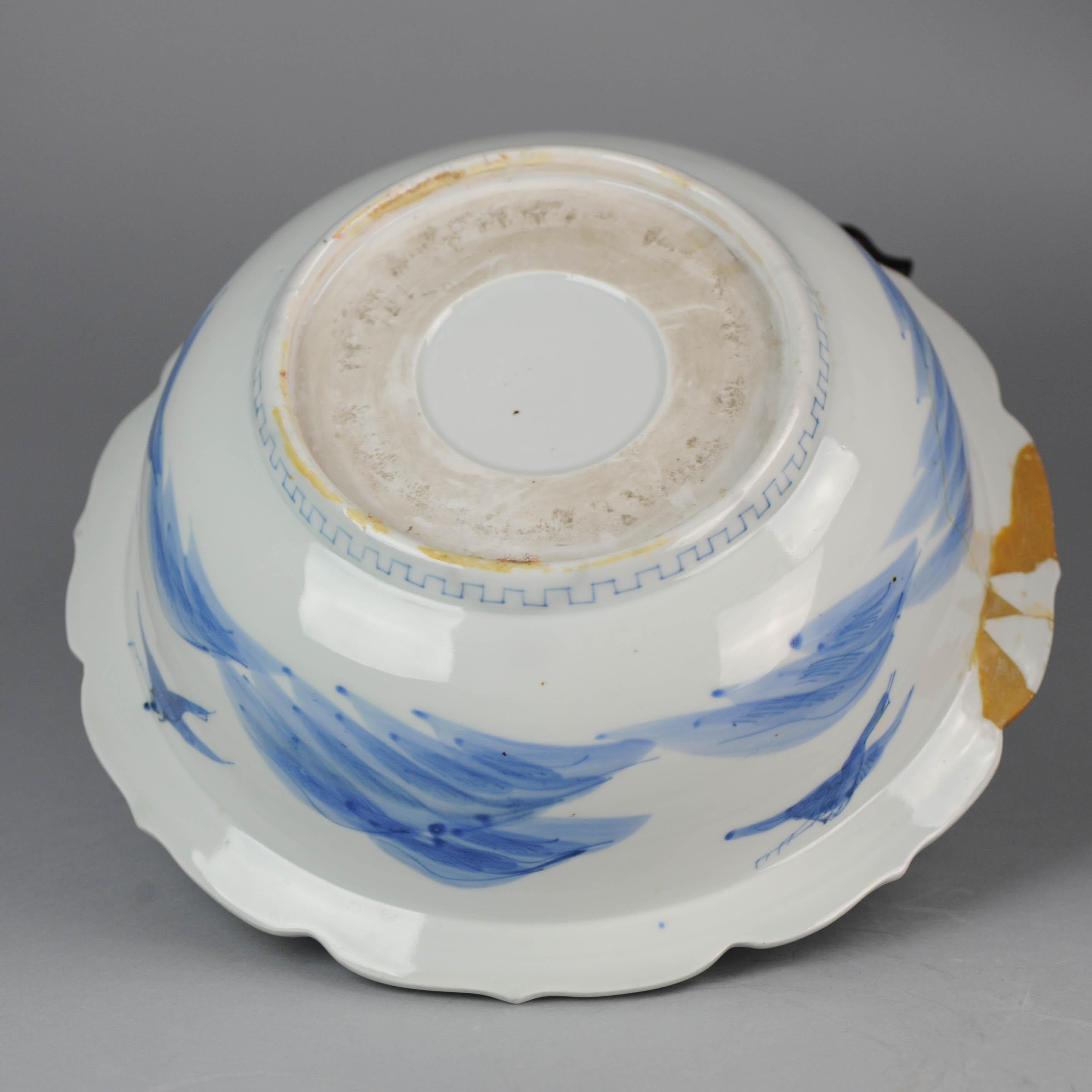 Antique Meiji Japanese Porcelain Bowl/Basins Dynastie, 19th Century In Good Condition For Sale In Amsterdam, Noord Holland