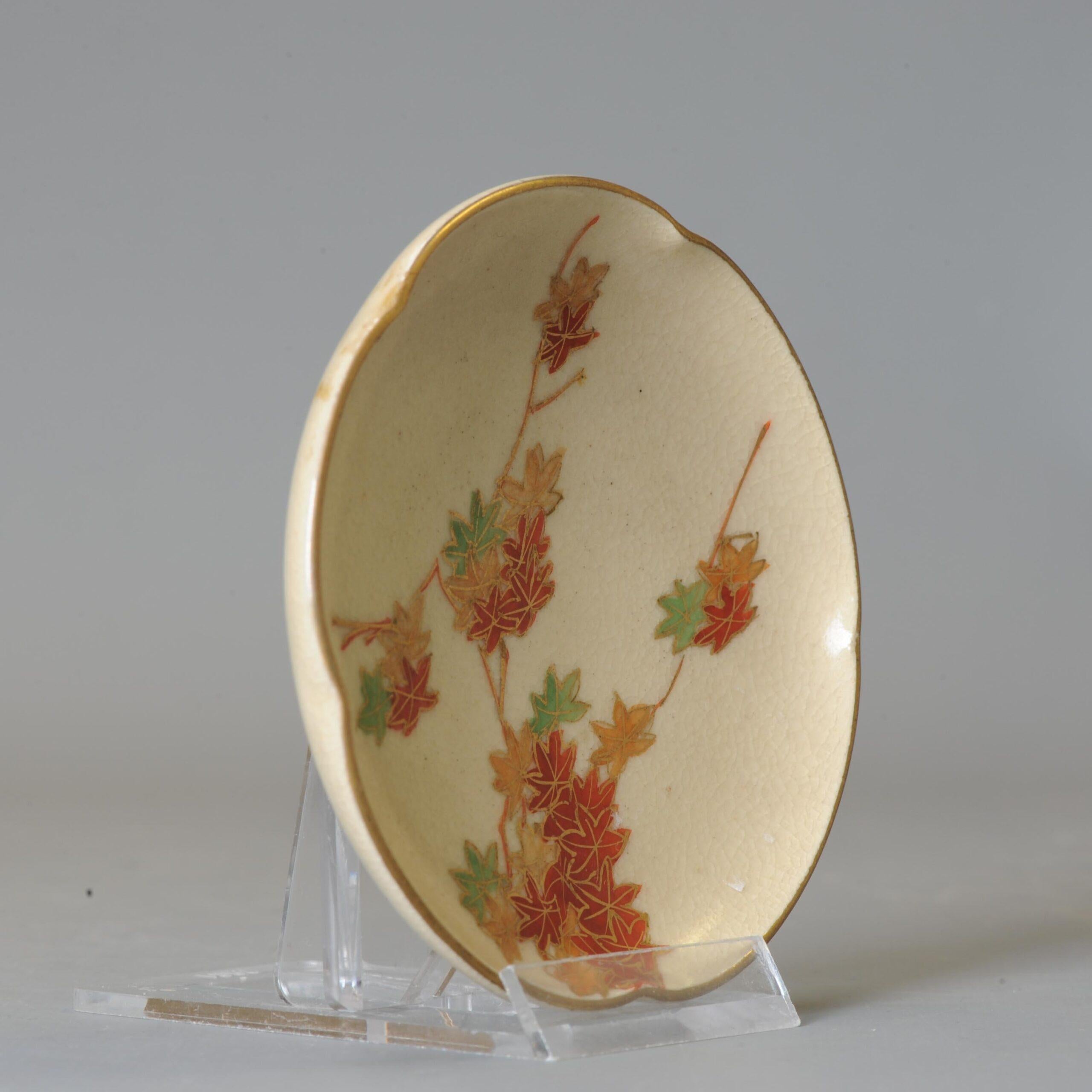 Lovely and small Satsuma dish.

Additional information:
Material: Porcelain & Pottery
Type: Vase
Japanese Style: Kutani
Region of Origin: Japan
Period: 19th century Meiji Periode (1867-1912)
Age: 19th century
Original/Reproduction: