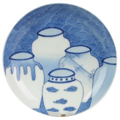 Antico piatto con piede in porcellana giapponese Meiji Lovely Nabeshima Porcelain