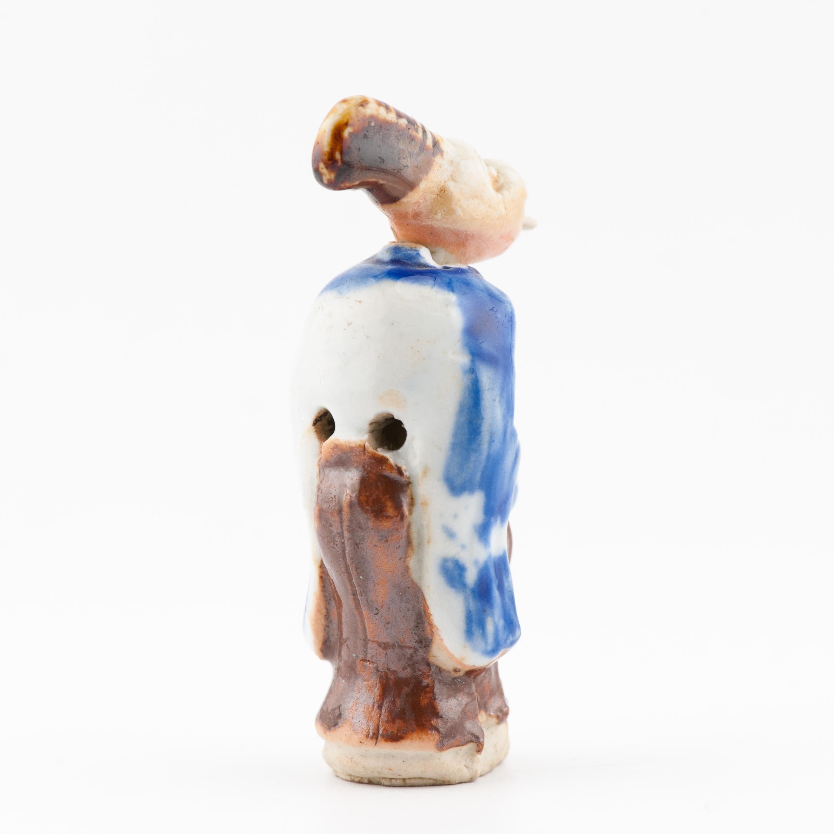 Antico Hirado Netsuke giapponese del periodo Meiji 19C con scimmia danzante Sanbosa in vendita 9