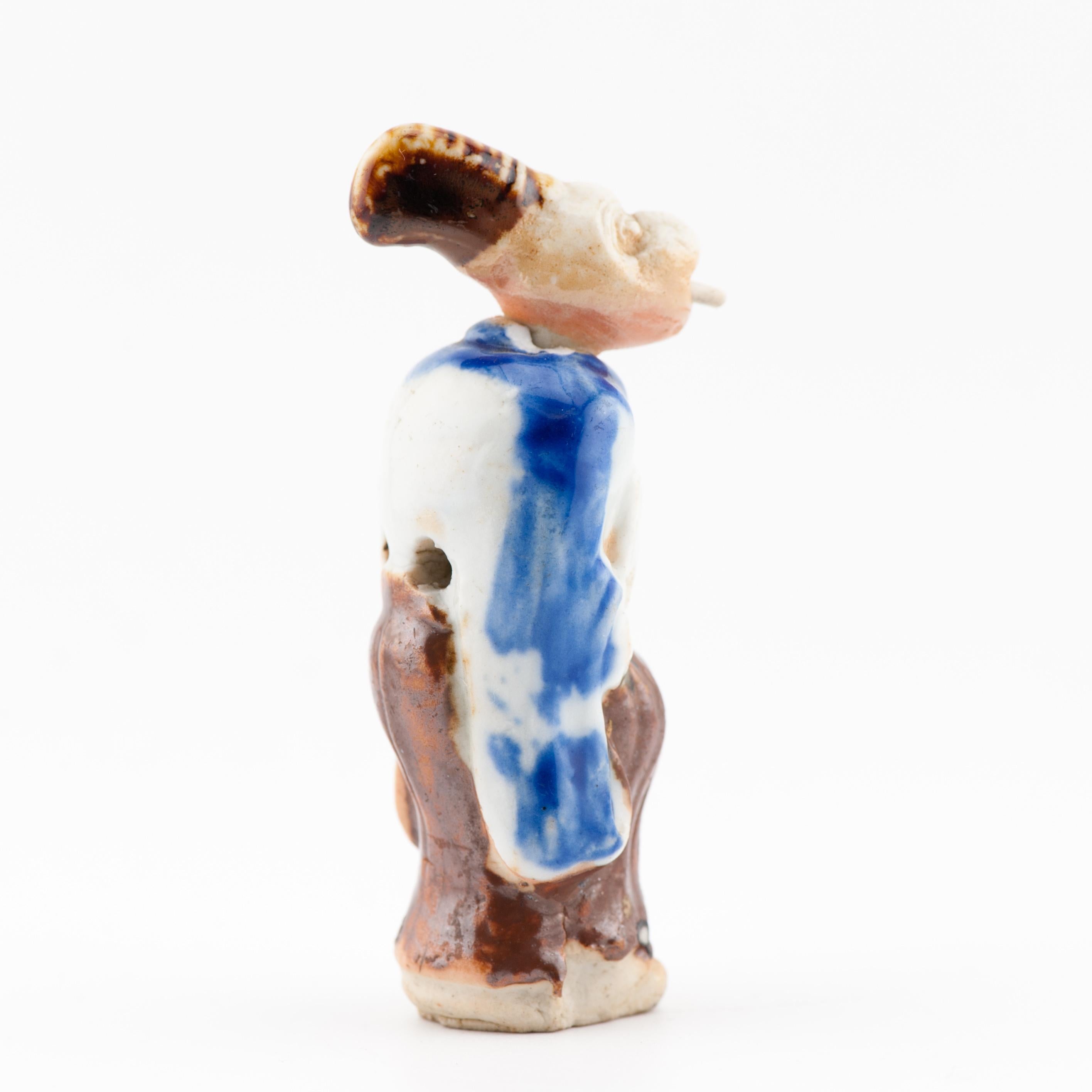 Antico Hirado Netsuke giapponese del periodo Meiji 19C con scimmia danzante Sanbosa in vendita 11