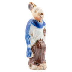 Antique Meiji Period 19C Japanese Hirado Netsuke Sanbosa dancing monkey