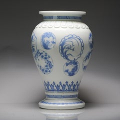 Antique Meiji Period 19th C Japanese Hirado Vase Birds Turtle Flowers