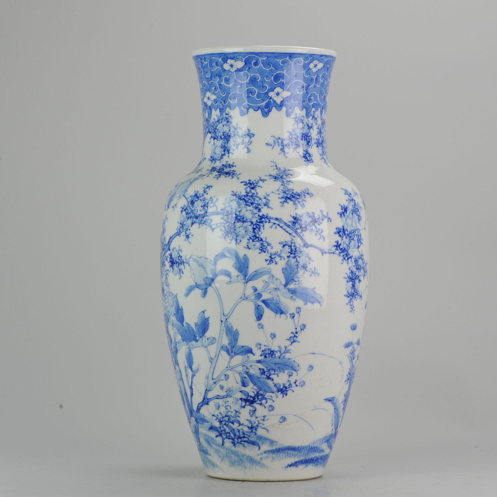 Antique Meiji Period 19th Century Japanese Hirado Vases Garniture Set Japan 3