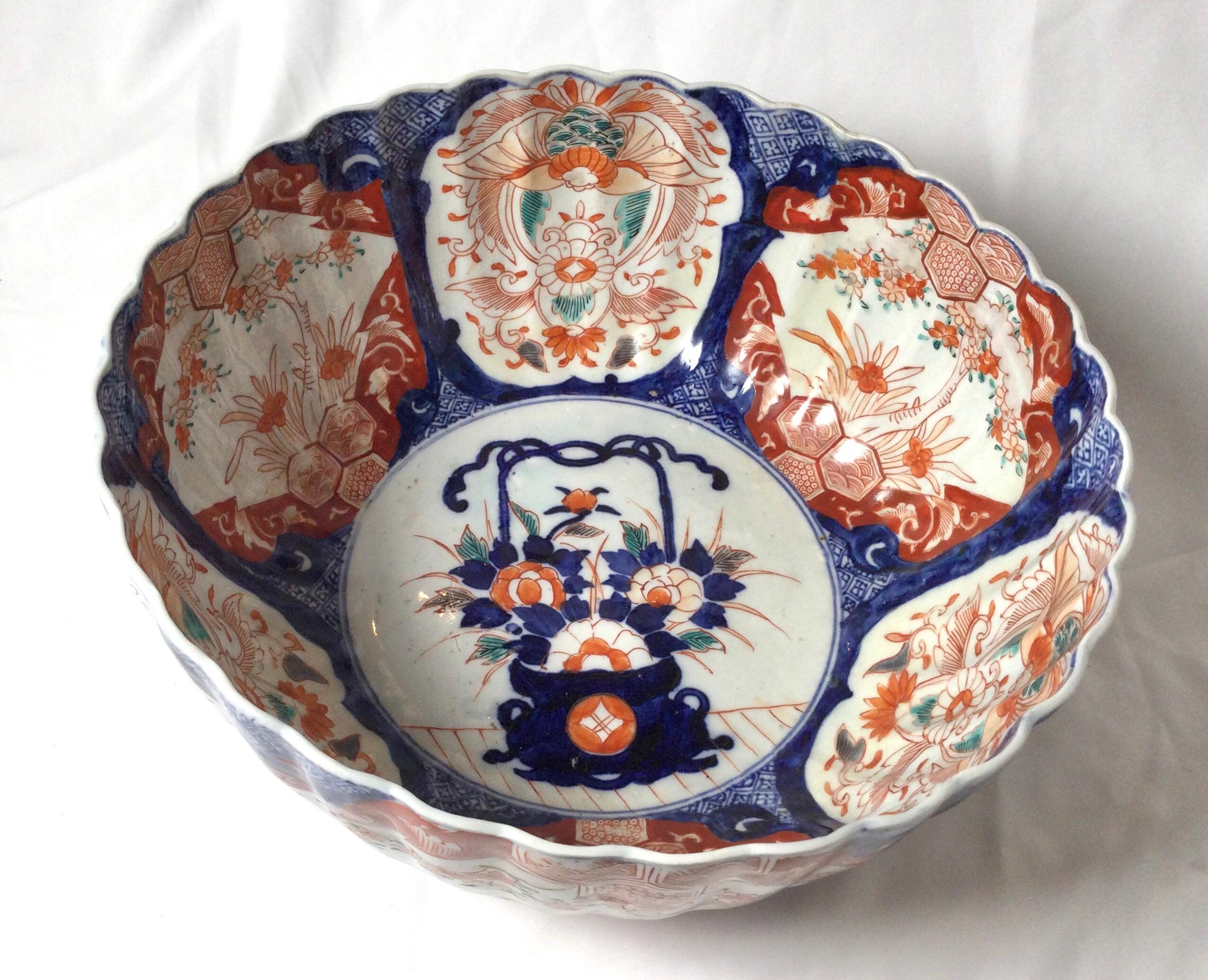 Antique Meiji Period Imari Porcelain Bowl 1