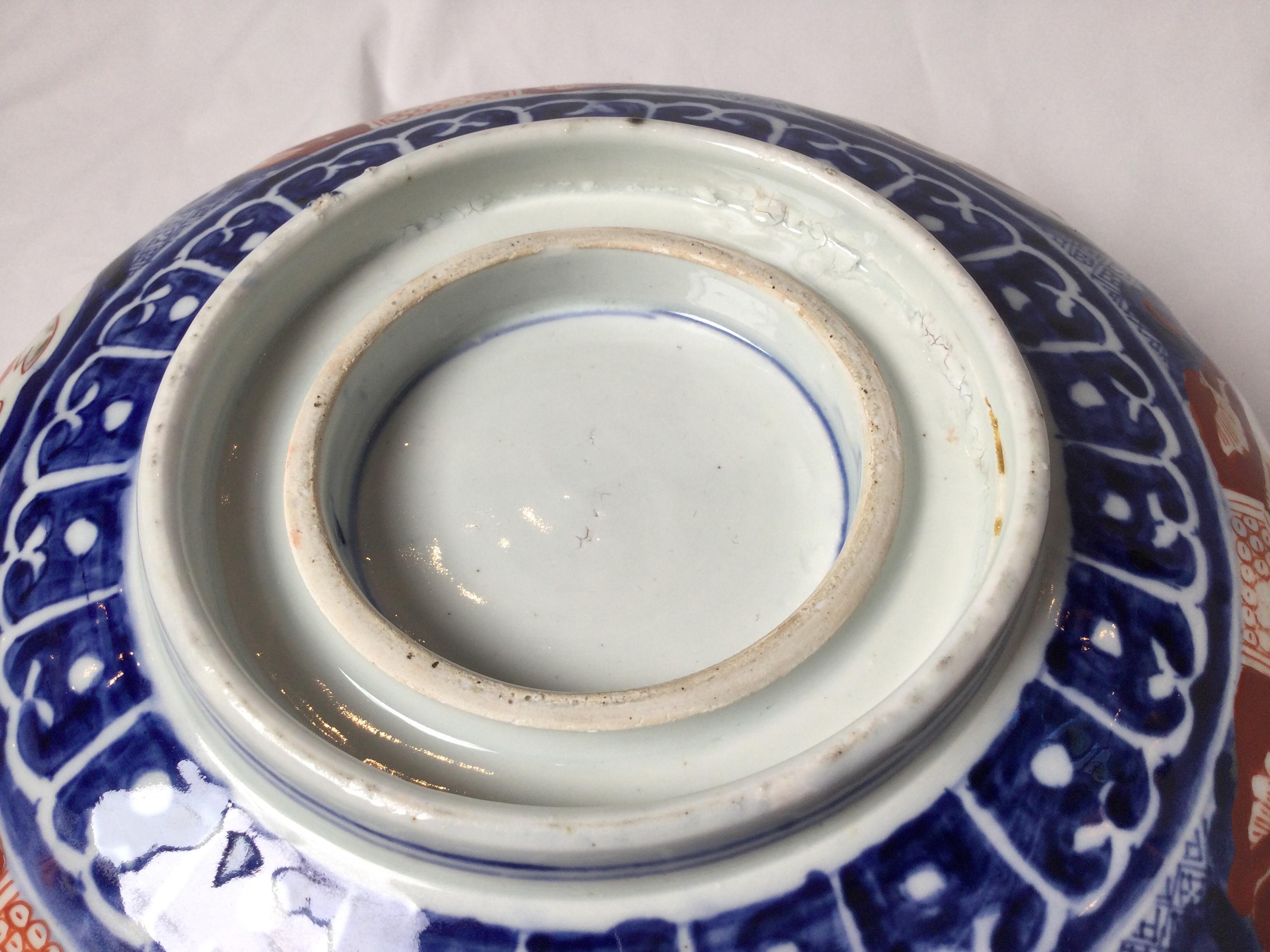 Japanese Antique Meiji Period Imari Porcelain Bowl