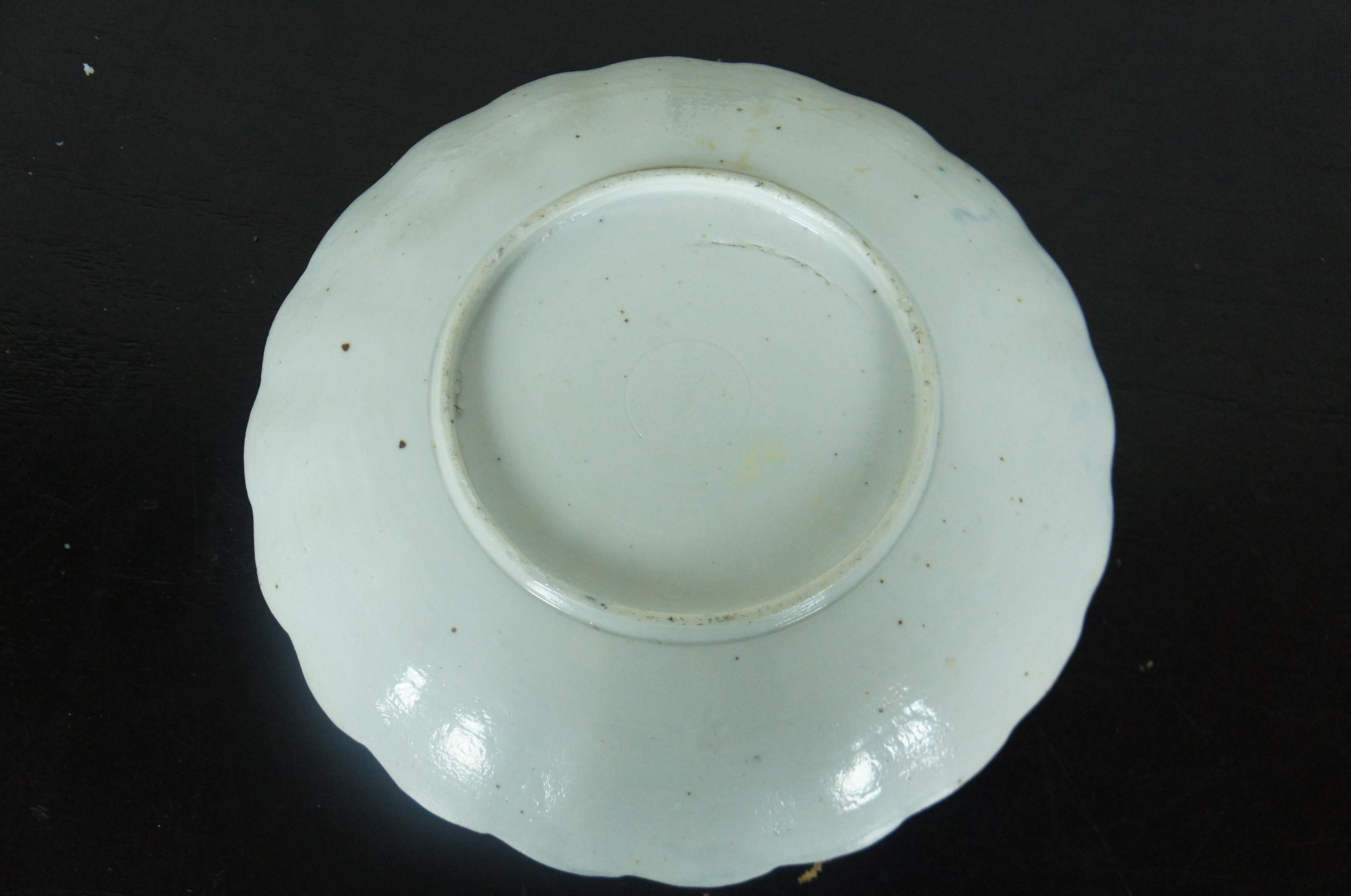 Antique Meiji Period Japanese Imari Porcelain Lucheon Snack Dessert Plate Stand 5