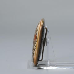 Antique Meiji Period Japanese Satsuma Belt Buckle Bird Decoration Unmarked