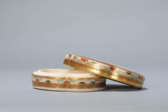 Antique Meiji Period Japanese Satsuma Box Floral Decoration Marked