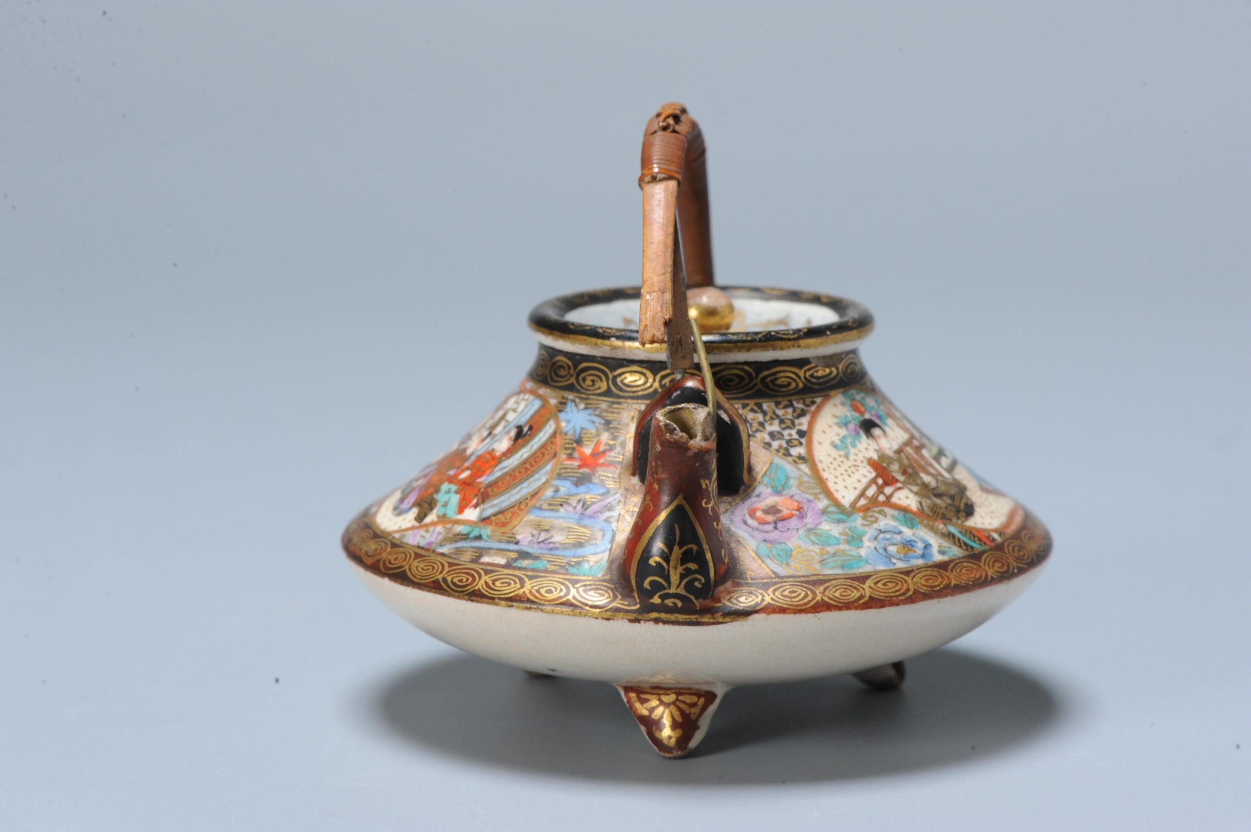 Faboulous japanese earthenware Teapot of unusual shape.

Additional information:
Material: Porcelain & Pottery
Type: Tea/Coffee Drinking: Bowls, Cups & Teapots
Japanese Style: Satsuma
Region of Origin: Japan
Period: 19th century, 20th century Meiji