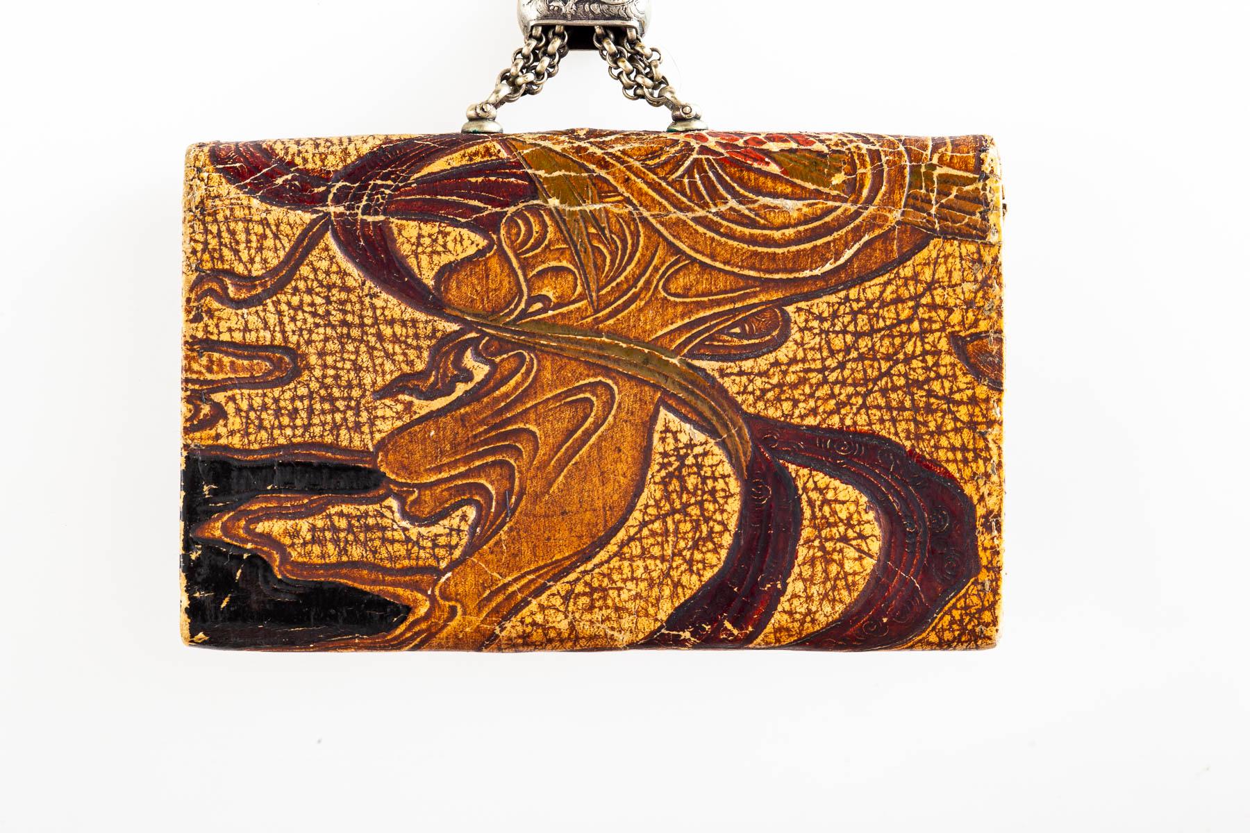 Antike japanische Brieftasche aus der Meiji-Periode (Inro) und Netsuke für Damen oder Herren im Angebot
