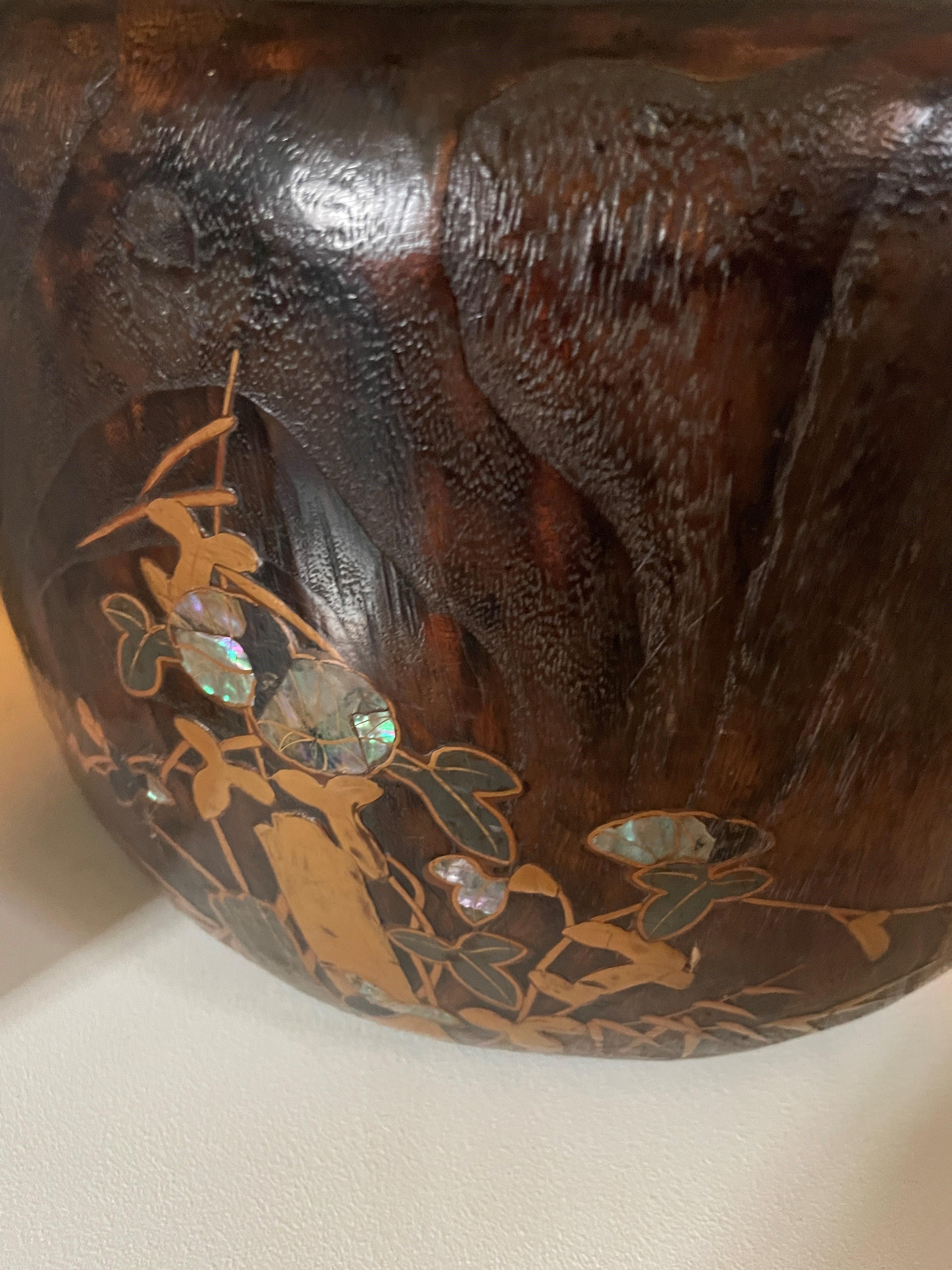 Antikes japanisches Pflanzgefäß aus Holz aus der Meiji-Periode im Angebot 1