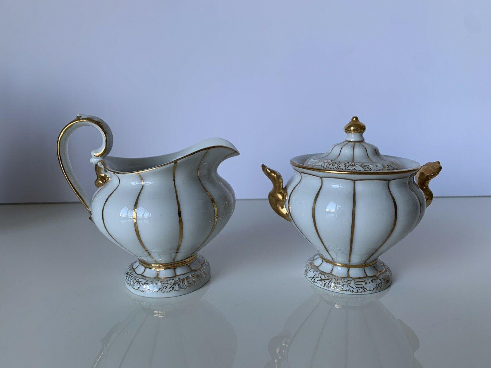 Meissen 24-karat Golden Baroque Gold Leaf on White Porcelain Coffee/Tea Set In Good Condition In Stamford, CT