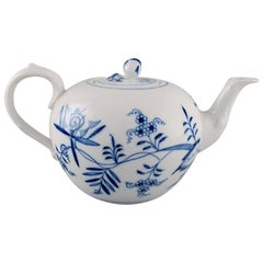 Antique Meissen "Blue Onion" Teapot in Hand Painted Porcelain