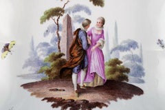 Antique Meissen Dish or Bowl in Hand Painted Porcelain, 19th Century