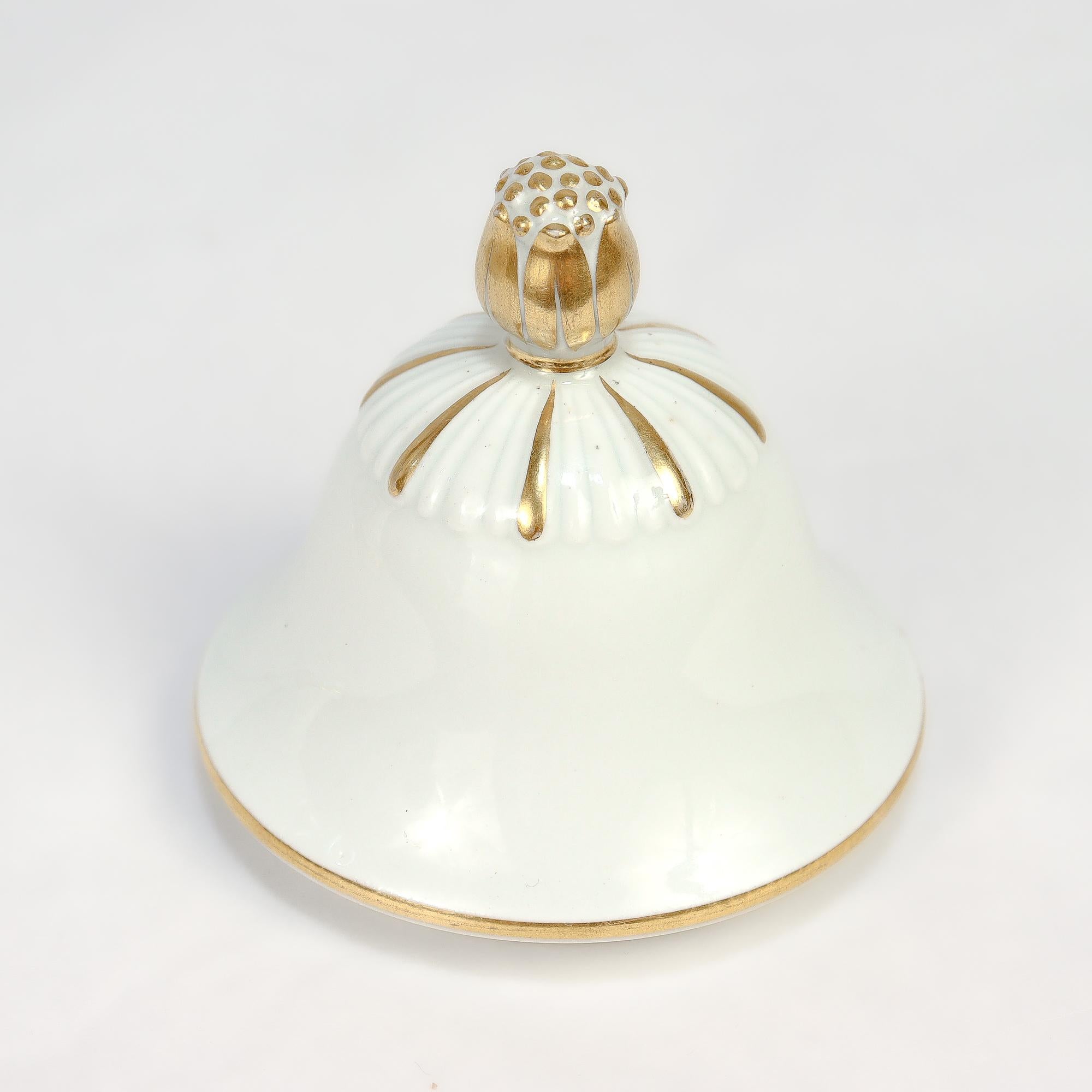 Antike Meissen Porcelain Jugendstil bedeckt Urne oder Vase mit Stiefmütterchen & Veilchen im Angebot 7