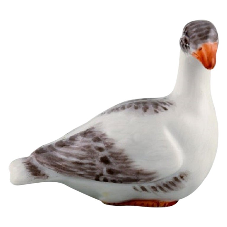 Antique Meissen Miniature Porcelain Figurine, Bird, Late 19th Century