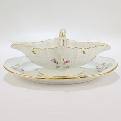 Antique Meissen Neu Brandenstein Gravy or Sauce Boat