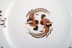 Antique Meissen Plate in Hand Painted Porcelain Decorated with Birds