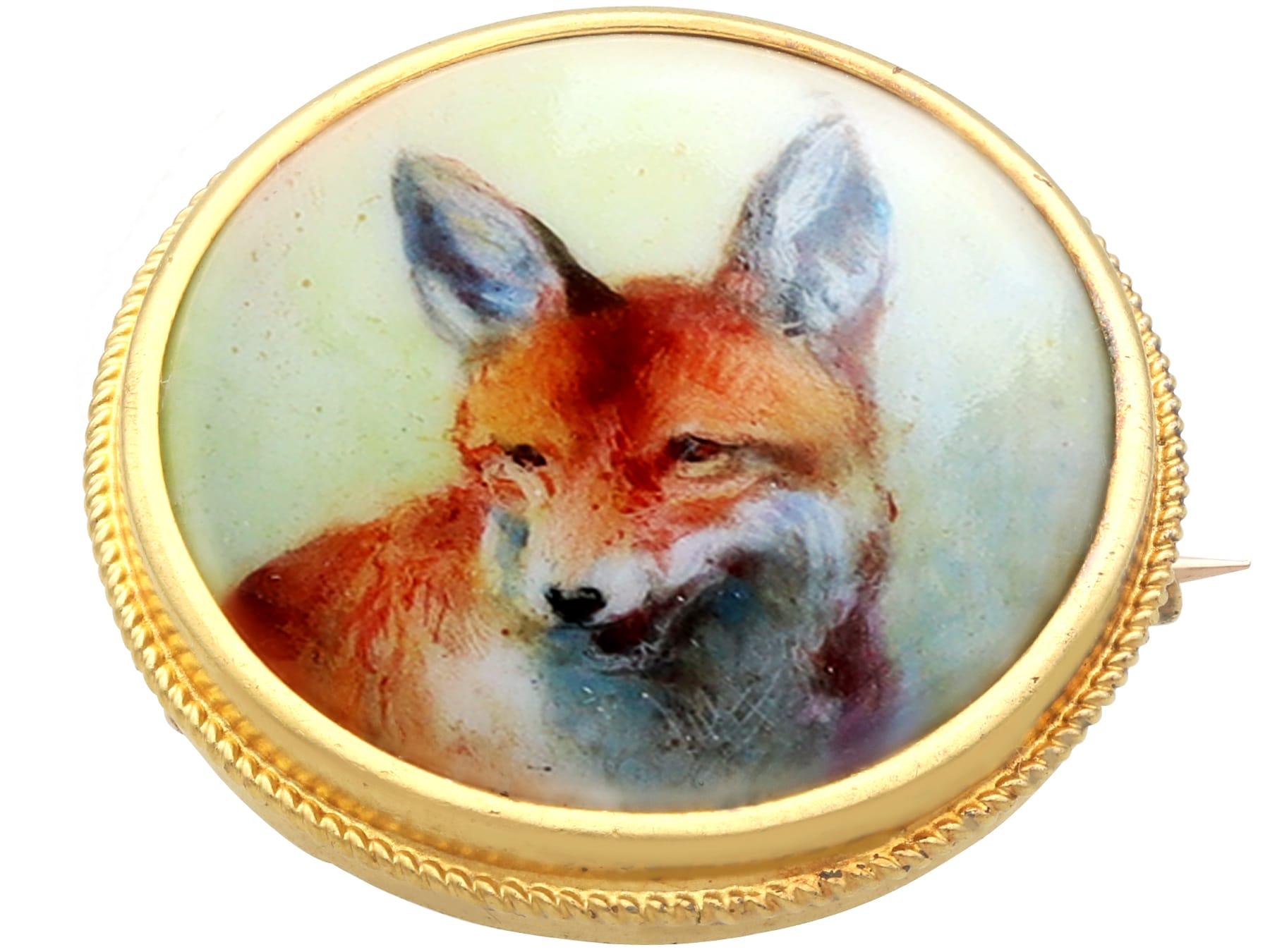 Antique Meissen Porcelain and 14k Yellow Gold Brooch Circa 1900 im Angebot 3