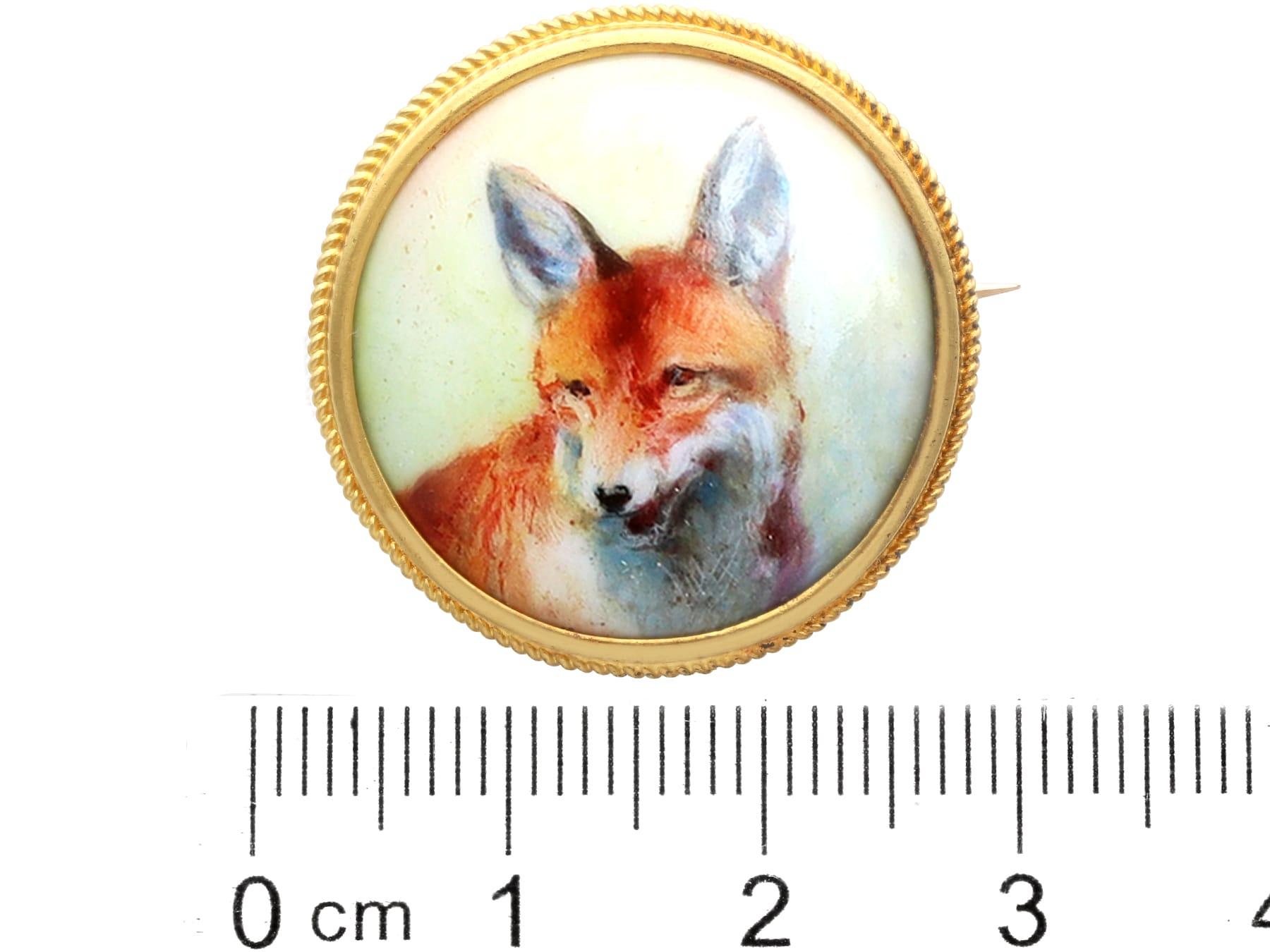 Antique Meissen Porcelain and 14k Yellow Gold Brooch Circa 1900 im Angebot 7