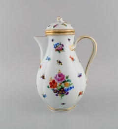 Antique Meissen Porcelain Chocolate Pot, Late 19th C