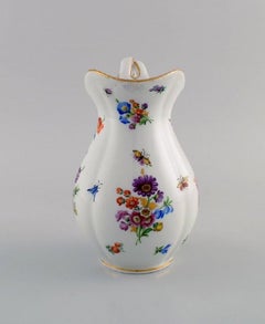 Antique Meissen Porcelain Jug with Hand-Painted Decoration, 19th C