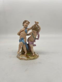 Antique Meissen Porcelain Model of 2 Dancing Figures Circa 1815