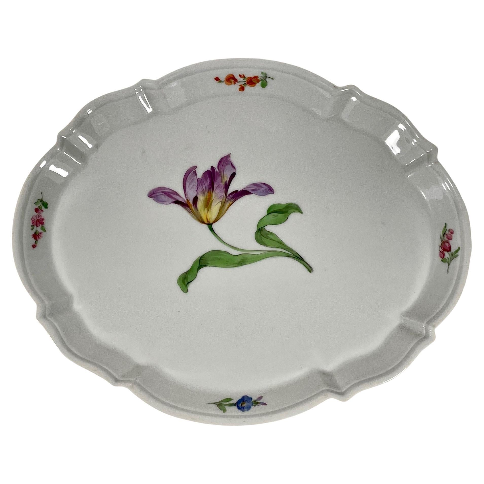 Antique Meissen Porcelain Neu Brandenstein Oval Serving Dish