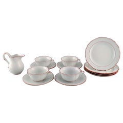 Antique Meissen Tea Service for Four People, Approx. 1900