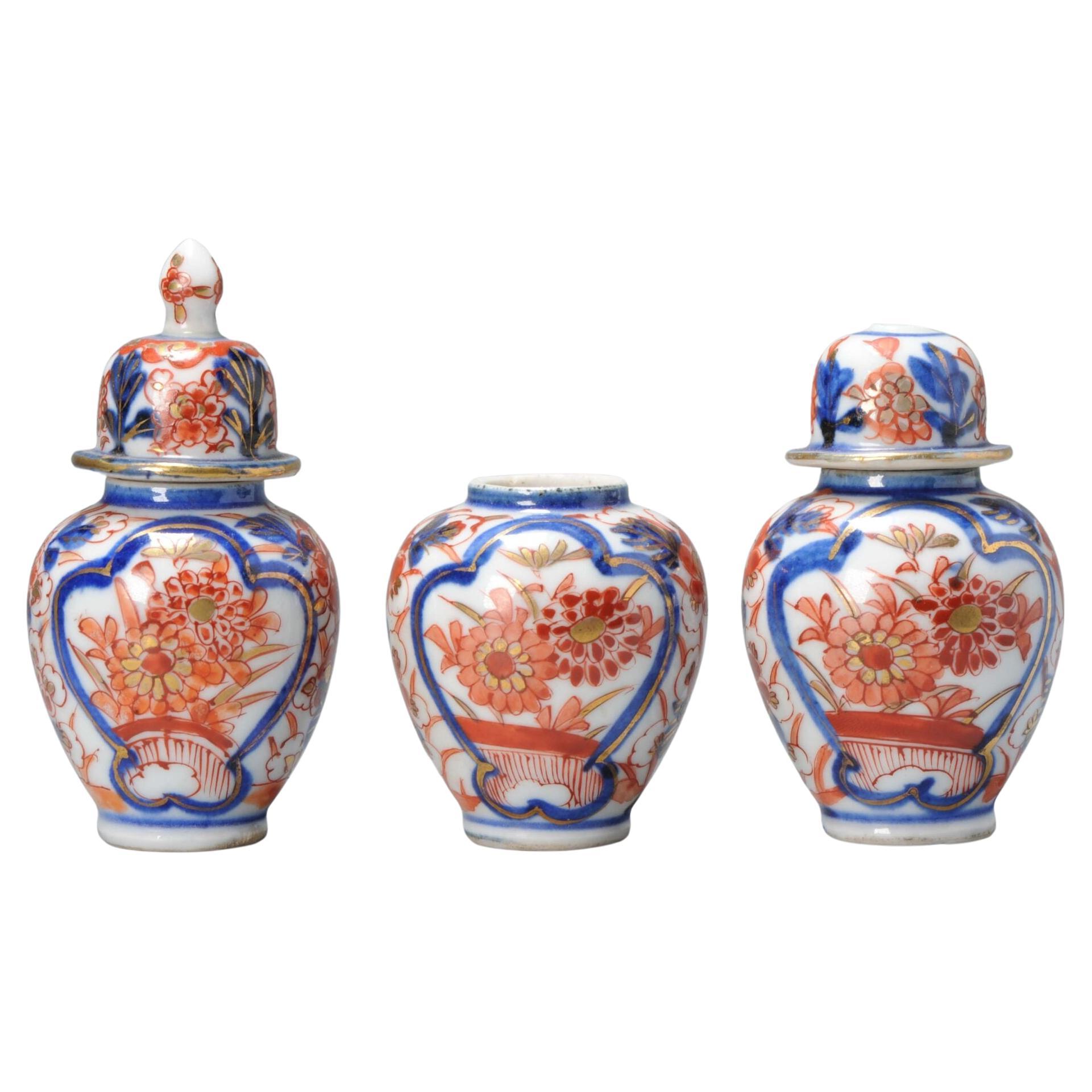 Antique Meji Period Imari Japanese Porcelain Vases Arita, 19th Century