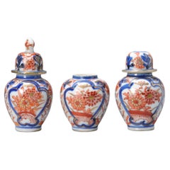 Antique Meji Period Imari Japanese Porcelain Vases Arita, 19th Century