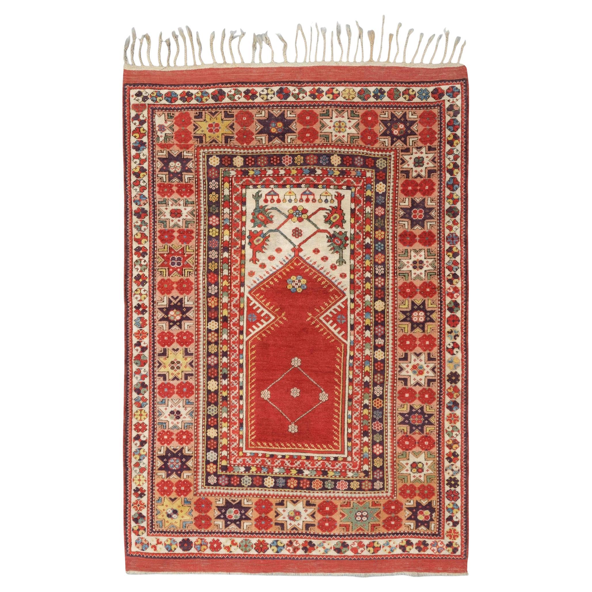 Antique Melas Prayer Rug - Mid 19th century