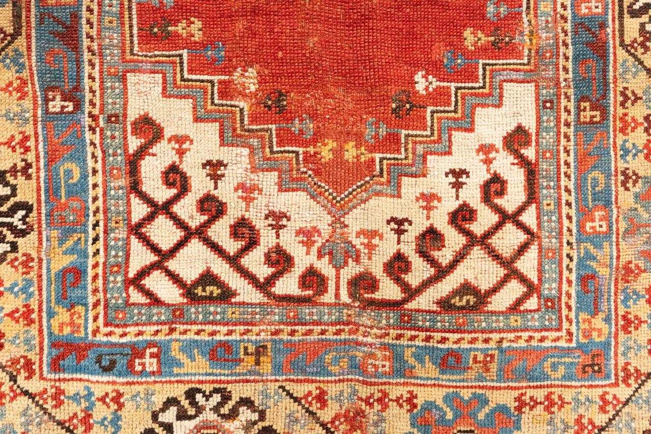 Tissé à la main Tapis de prière turc antique Melas  en vente