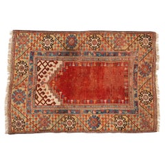 Vintage Melas Turkish Prayer Rug 