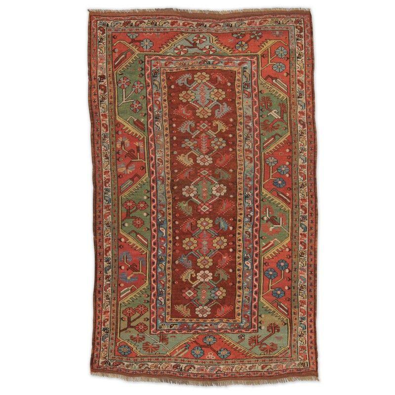 Red, Green and Blue Colors over Antique Turkish Melas Rug
Antique Turkish rug 
- Specifically, it's a Melas rug
- Highlight the use of greenish tones throughout the design, which is very difficult to find since green was the sacred color
- The