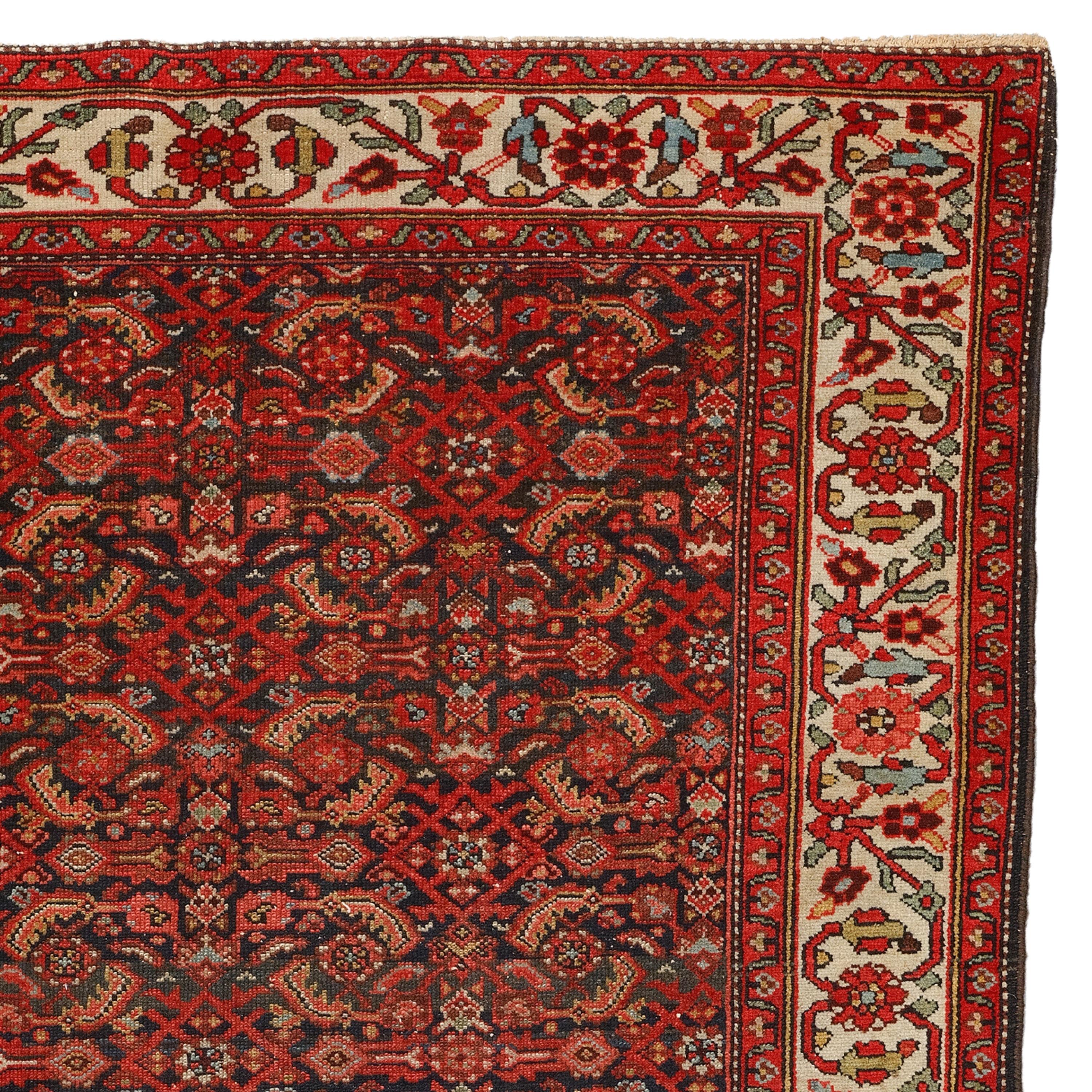 Antiker Melayer-Teppich - 19. Jahrhundert Melayer-Teppich, Vintage-Teppich im Zustand „Gut“ im Angebot in Sultanahmet, 34