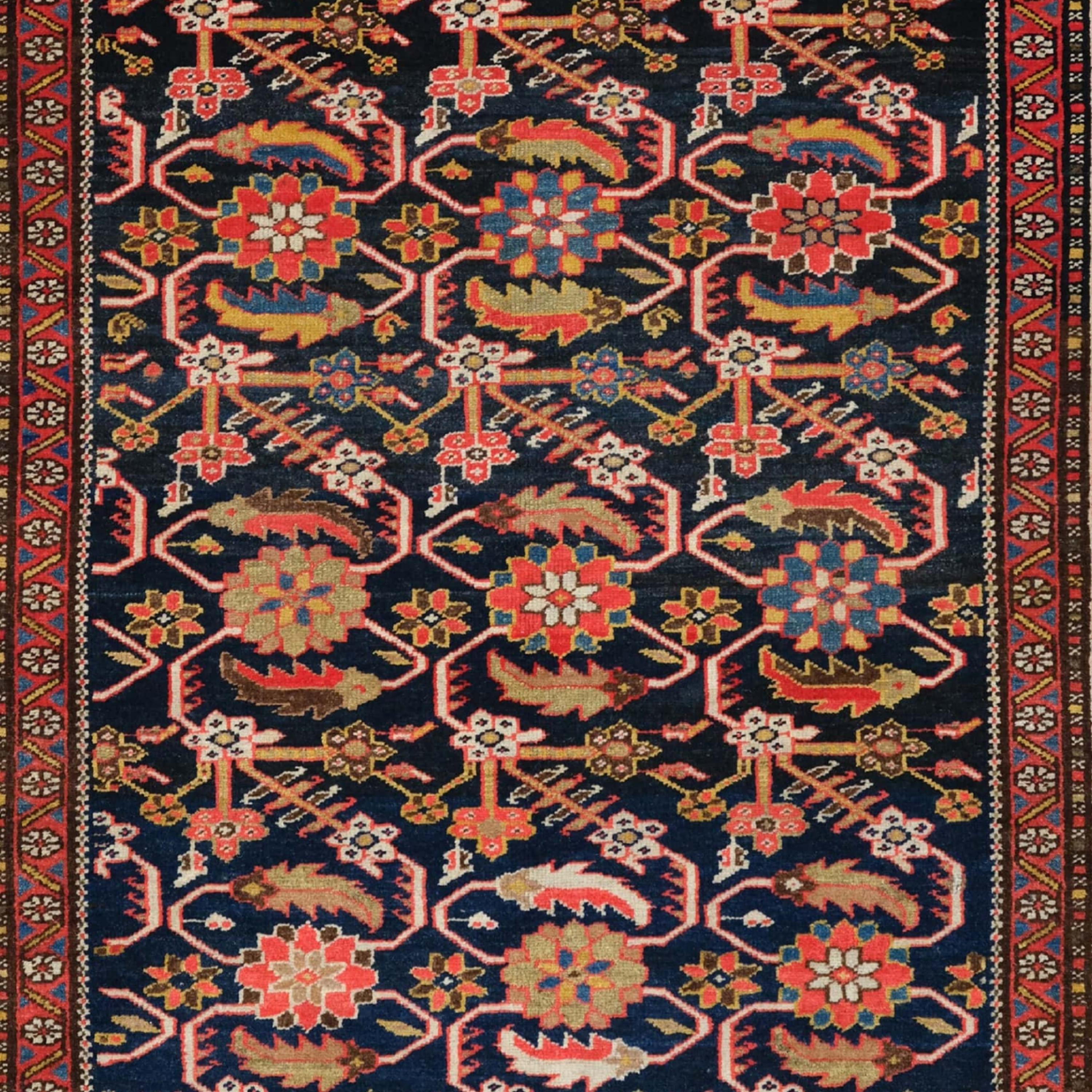 Asian Antique Melayer Rug - Late of 19th Century Melayer Rug, Antique Rug For Sale