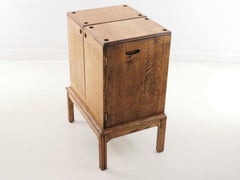 Antique Mellophone Oak Record Cabinet