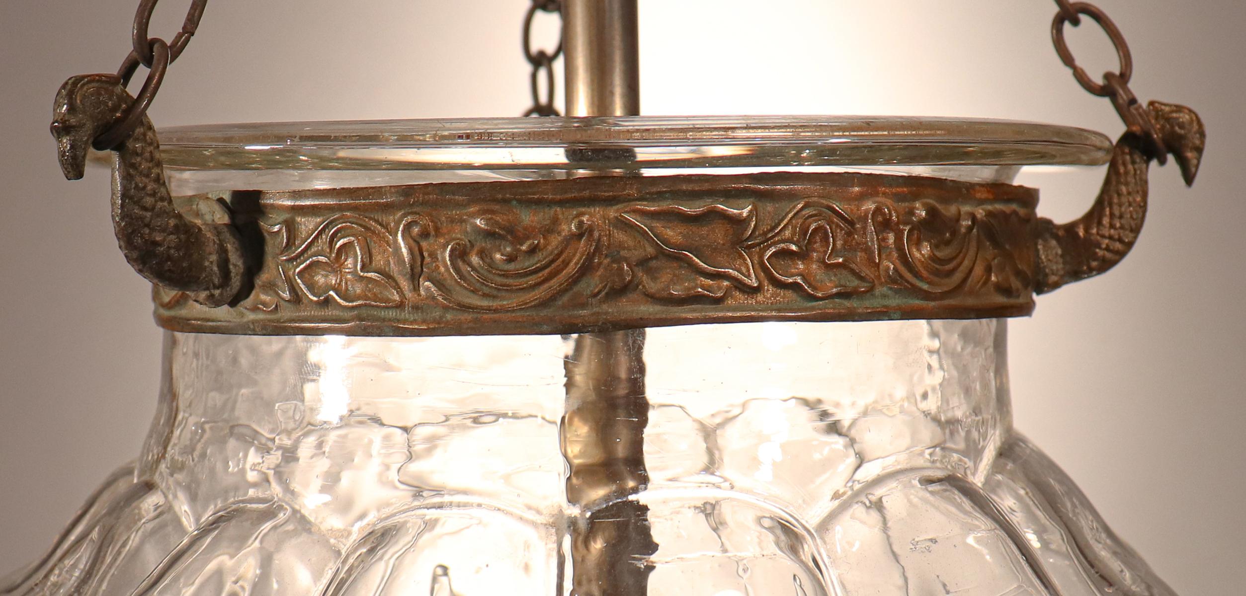 Antique Melon Bell Jar Lantern from Belgium 2