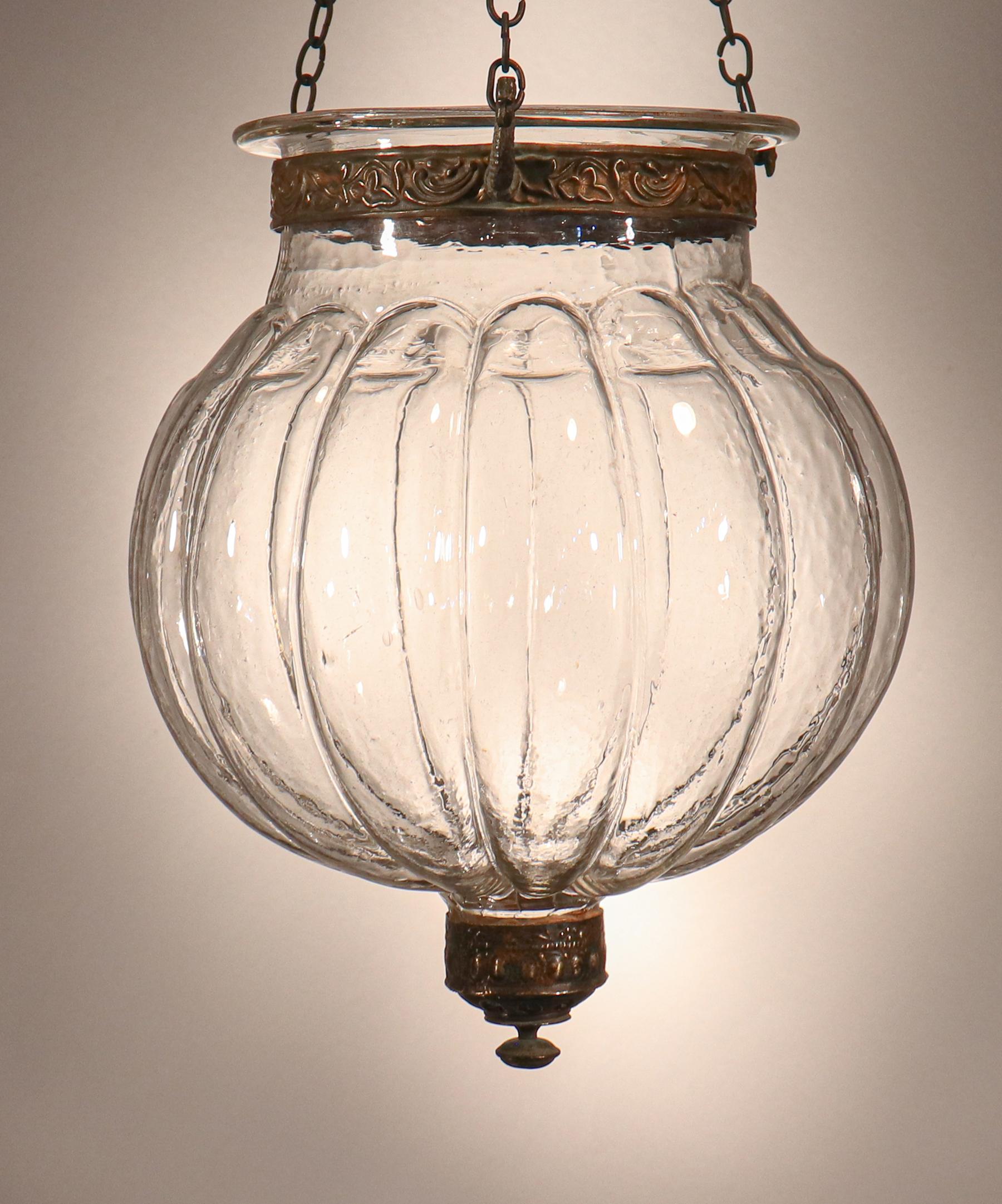 Antique Melon Bell Jar Lantern from Belgium 3