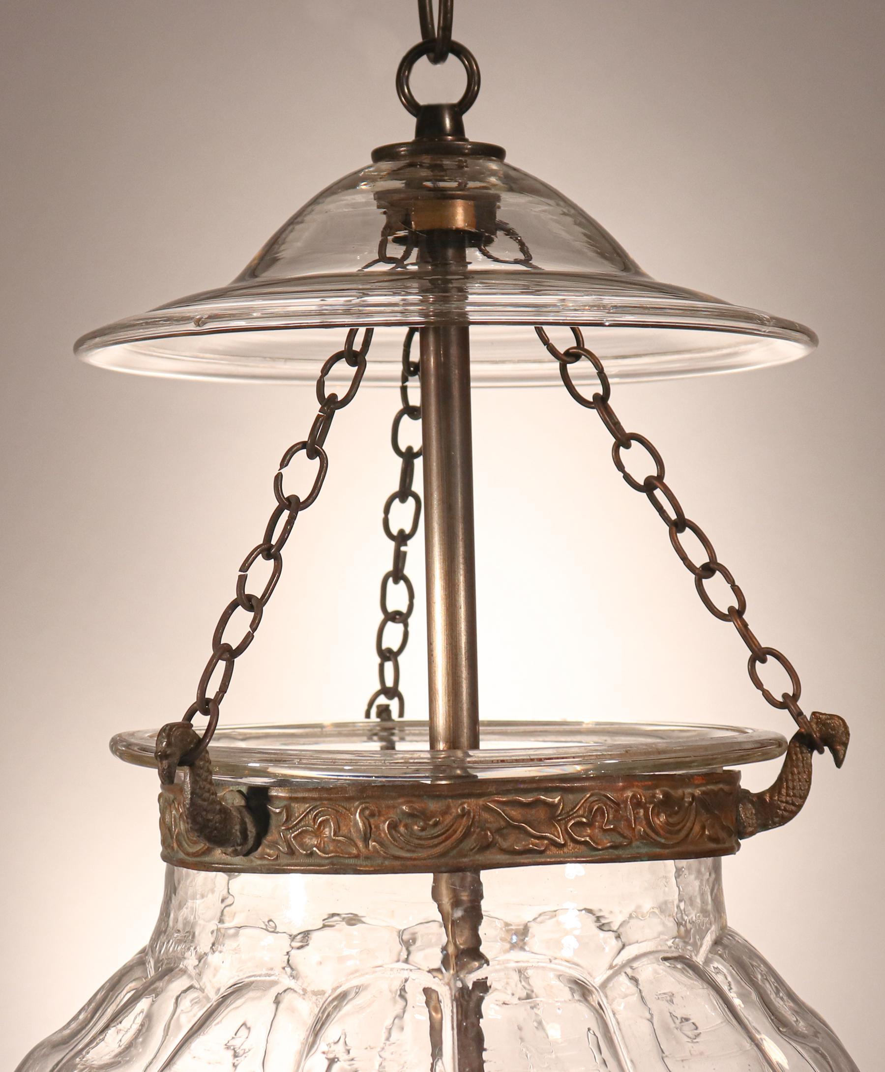 Antique Melon Bell Jar Lantern from Belgium 1