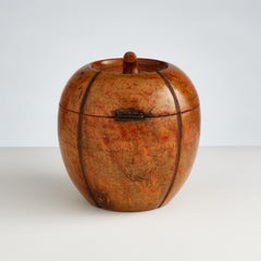 Antique Melon Fruitwood Tea Caddy England 1790-1800