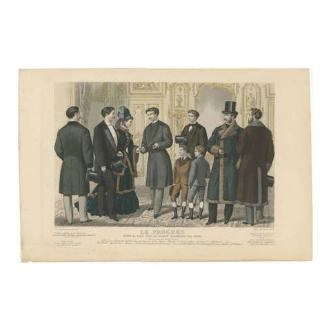 Antique Men Fashion Print of the 19th Century